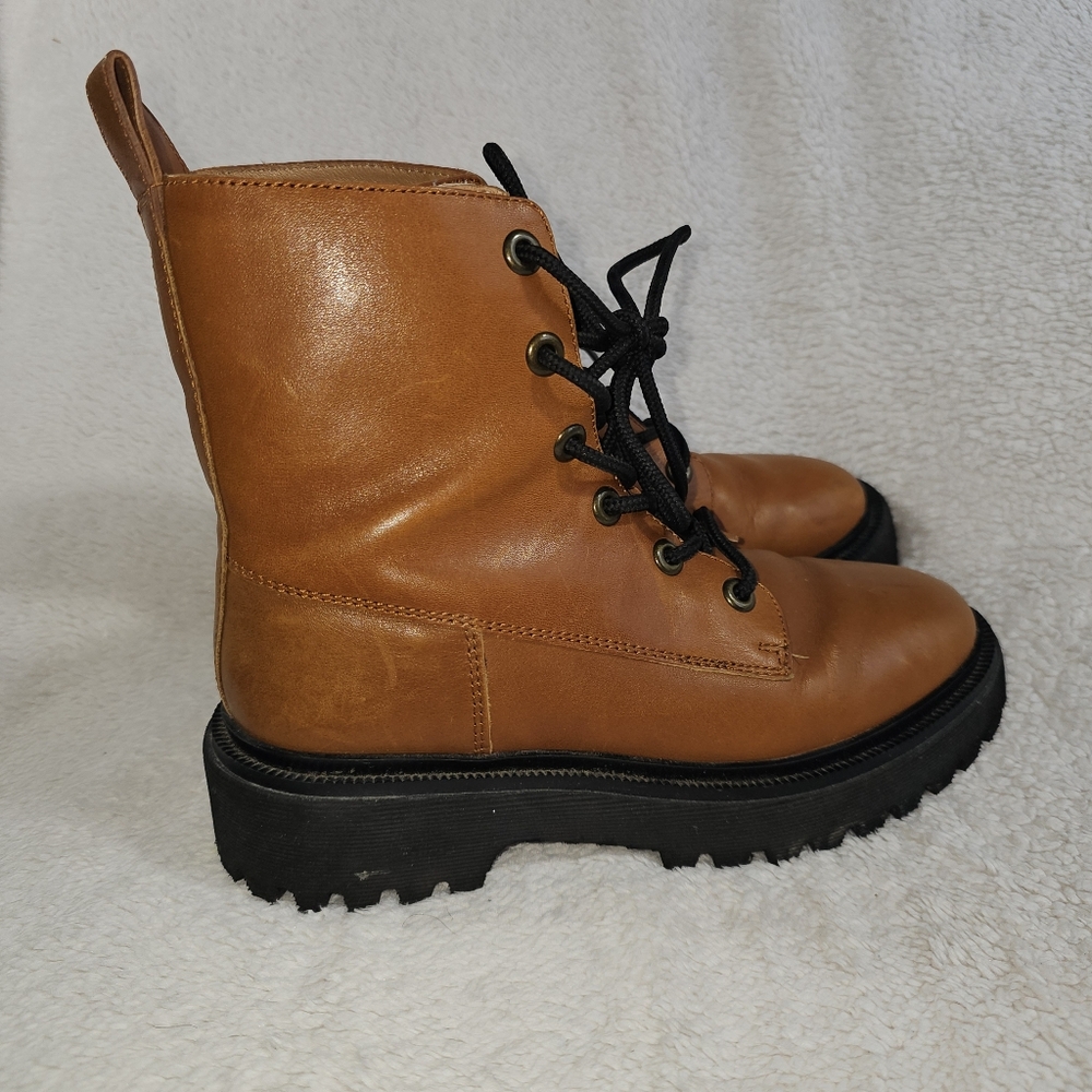 Madewell The Rayna Lace Up Leather Boots - Picture 4 of 11